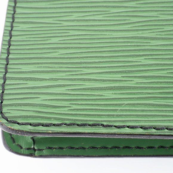 LOUIS VUITTON Green Epi Leather Clutch Bag M54455 Senator Case - Picture 4 of 12